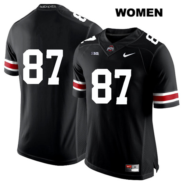 Ohio State Buckeyes Women's Ellijah Gardiner #87 White Number Black Authentic Nike No Name College NCAA Stitched Football Jersey EG19X68MJ